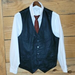 Wilsons* Leather Vest* Black* Sz L
